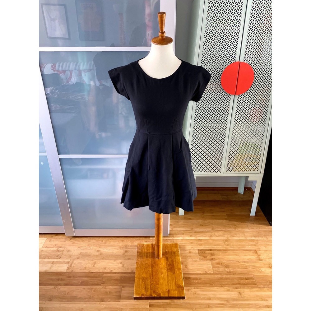 Madewell Matinee Cap Sleeve Black Dress